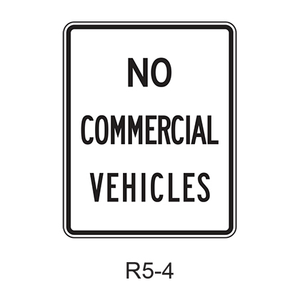NO COMMERCIAL VEHICLES R5-4