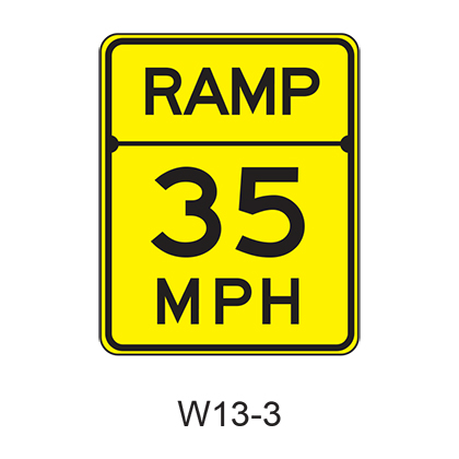 Advisory Ramp Speed W13-3