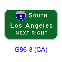 Supplemental Destination (NEXT RIGHT(LEFT)) G86-3(CA)