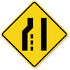 LEFT LANE ENDS 48" EG