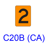 Numeral [plaque] C20B(CA)