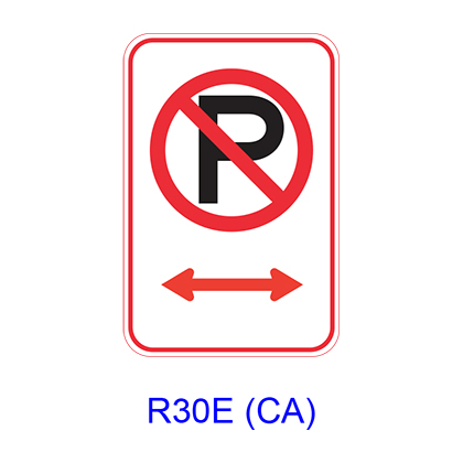 No Parking w/ Double Arrow R30E(CA)