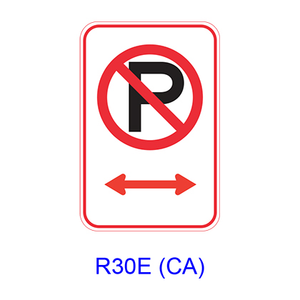 No Parking w/ Double Arrow R30E(CA)