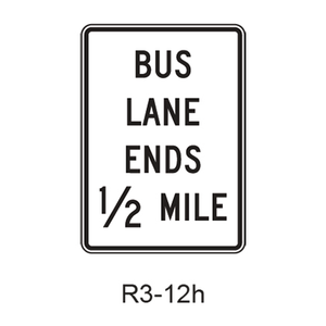 Preferential Lane Ends R3-12h