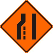 LEFT LANE ENDS MERGE W4-2L