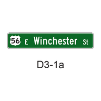 Street Name with Route Sign