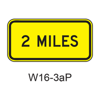 X MILES [plaque] W16-3aP