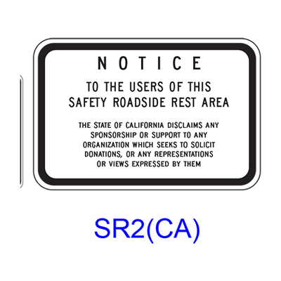 Rest Area Disclaimer SR2(CA)