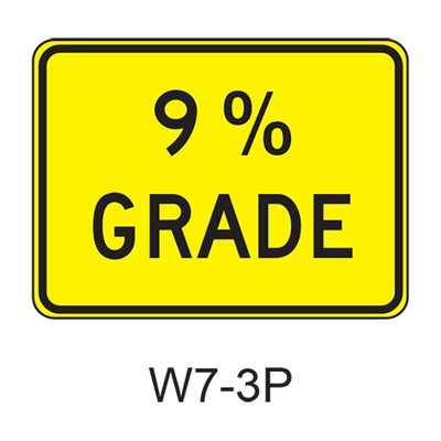 XX% GRADE [plaque] W7-3P
