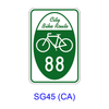 Bicycle Route Number Marker [symbol] SG45(CA)
