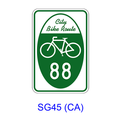 Bicycle Route Number Marker [symbol] SG45(CA)