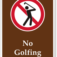 No Golfing [symbol] PS-128(CA)