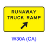 RUNAWAY TRUCK RAMP Arrow W30A(CA)