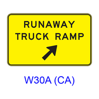 RUNAWAY TRUCK RAMP Arrow W30A(CA)