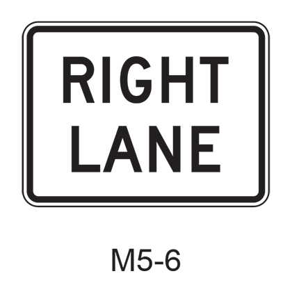 RIGHT LANE Designation AUX M5-6