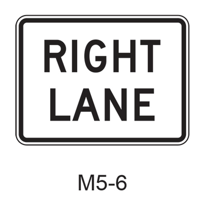 RIGHT LANE Designation AUX M5-6