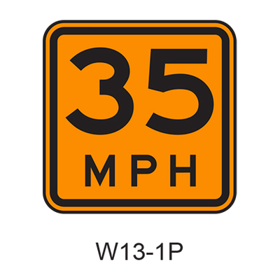 Advisory Speed [plaque] W13-1P