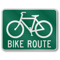 BIKE ROUTE 18X24 HIP 080 GRN/W