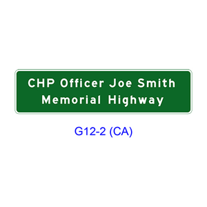 Memorial Sign (2-Line) G12-2(CA)