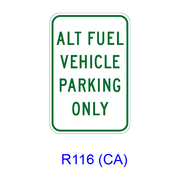 ALT FUEL VEHICLE PARKING ONLY R114(CA)