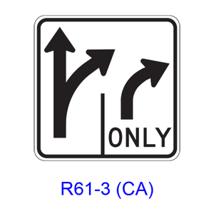 Intersection Lane Control R61-3(CA)