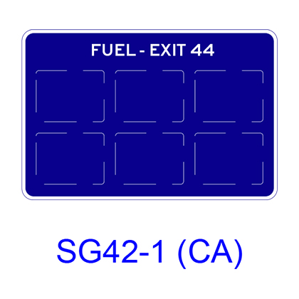 Single-Exit Interchange (One Service) Mainline EXIT XX SG42-1(CA)
