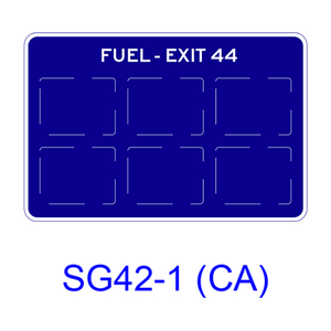 Single-Exit Interchange (One Service) Mainline EXIT XX SG42-1(CA)