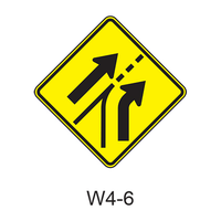 Entering Roadway Added Lane W4-6