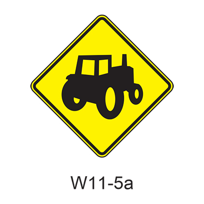 Vehicular Traffic Warning [symbol] W11-5a