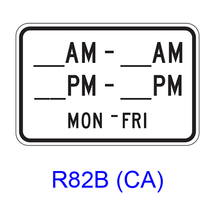 Specific Hours/Days [plaque]