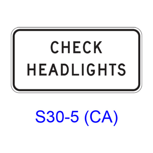 CHECK HEADLIGHTS S30-5(CA)