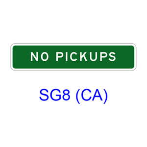 NO PICKUPS SG8(CA)