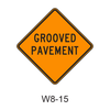 GROOVED PAVEMENT W8-15