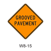 GROOVED PAVEMENT W8-15