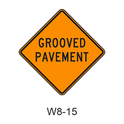 GROOVED PAVEMENT W8-15