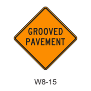 GROOVED PAVEMENT W8-15