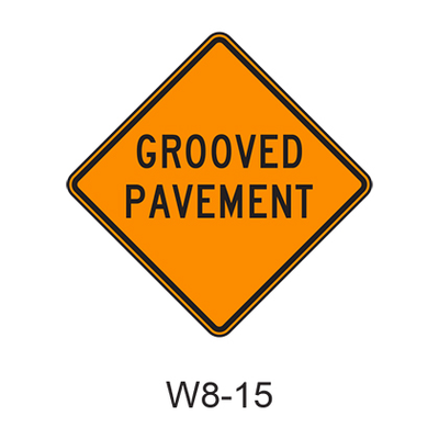 GROOVED PAVEMENT W8-15