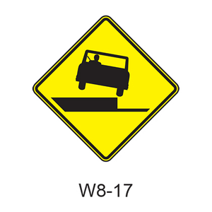 Shoulder Drop Off [symbol] W8-17