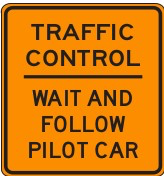 TRAFFIC CONTROL - WAIT AND FOLLOW PILOT CAR [B/W] C37CAA