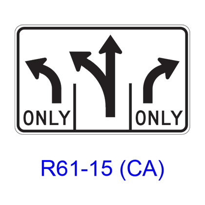 Intersection Lane Control R61-15(CA)