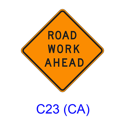 ROAD WORK AHEAD W20-1