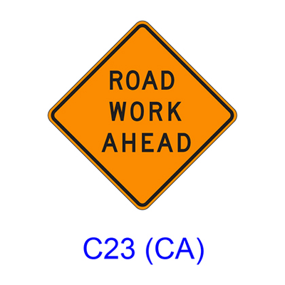ROAD WORK AHEAD W20-1