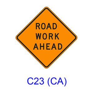 ROAD WORK AHEAD W20-1