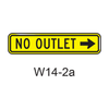 No Outlet (directional) W14-2a