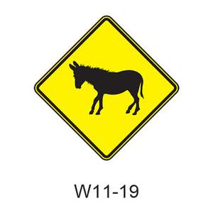 Large Animal - Donkey [symbol] W11-19