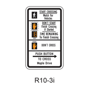 Push Button Countdown Educational - Street Name [symbol]