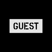 STENCIL GUEST 8" PLASTIC