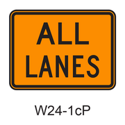ALL LANES [plaque] W24-1cP