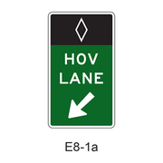 Preferential Lane Intermediate Entrance Gore [HOV symbol] E8-1a