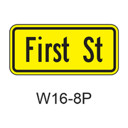Advance Street Name Plaque W16-8P